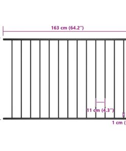 vidaXL Schuttingpaneel gepoedercoat staal 1