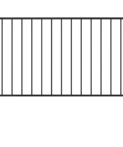 vidaXL Schuttingpaneel met palen gepoedercoat staal 1