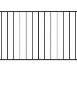 vidaXL Schuttingpaneel met palen gepoedercoat staal 1