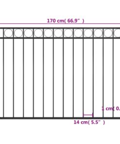 vidaXL Schuttingpaneel staal 1