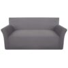 vidaXL Slipcover Grijs Driezitsbank Stof