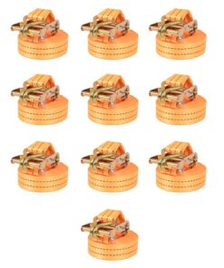 vidaXL Spanbanden 1 ton 6mx38mm oranje 10 st