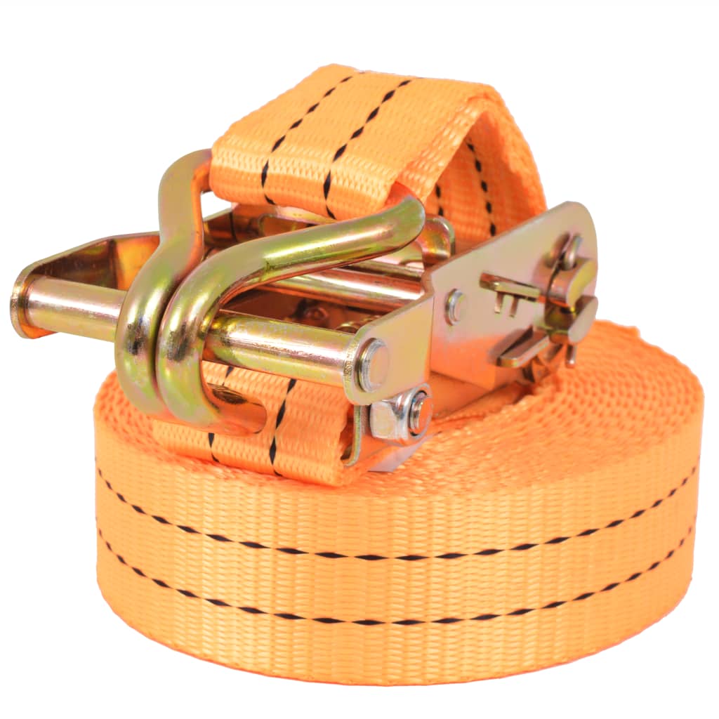 vidaXL Spanbanden 1 ton 6mx38mm oranje 4 st