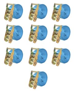 vidaXL Spanbanden 2 ton 6mx38mm blauw 10 st