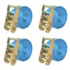 vidaXL Spanbanden 2 ton 6mx38mm blauw 4 st