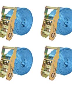 vidaXL Spanbanden 2 ton 6mx38mm blauw 4 st