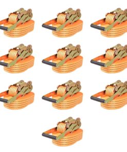 vidaXL Spanbanden 2 ton 8mx50mm oranje 10 st