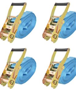 vidaXL Spanbanden 4 ton 8mx50mm blauw 4 st