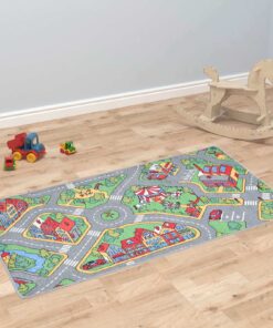 vidaXL Speelmat Grijs 200 x 90 cm Stof