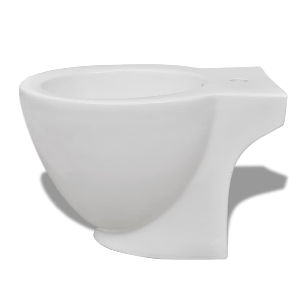 vidaXL Staand bidet rond keramiek wit - Image 6