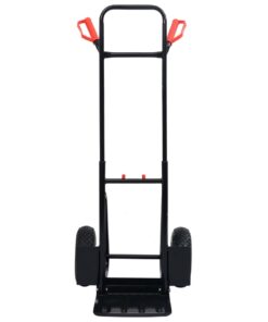 vidaXL Steekwagen telescopisch 200 kg zwart en rood