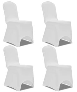 vidaXL Stoelhoes stretch 4 stuks wit