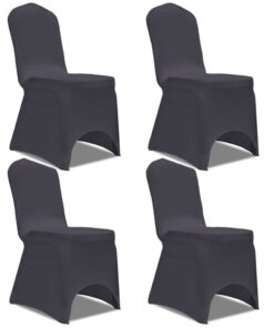 vidaXL Stoelhoes stretch antraciet 4 stuks
