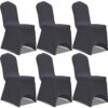 vidaXL Stoelhoes stretch antraciet 6st