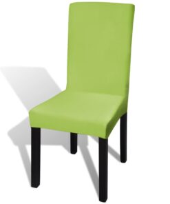 vidaXL Stoelhoezen 6 st stretch recht groen