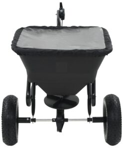 vidaXL Strooiwagen sleepmodel 45 L 125x74x79 cm PVC en staal