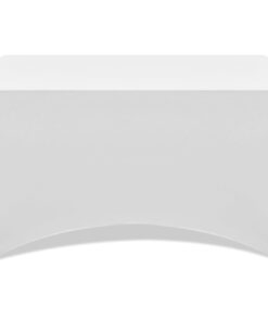 vidaXL Tafelhoes stretch wit 243x76x74 cm 2 st