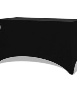 vidaXL Tafelhoes stretch zwart 243x76x74 cm 2 st