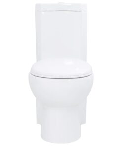 vidaXL Toilet hoekmodel keramisch wit