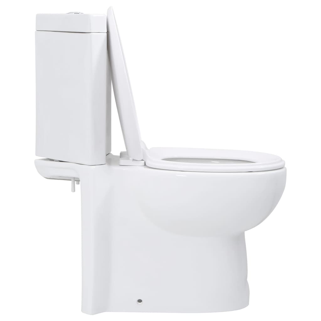 vidaXL Toilet hoekmodel keramisch wit - Image 4