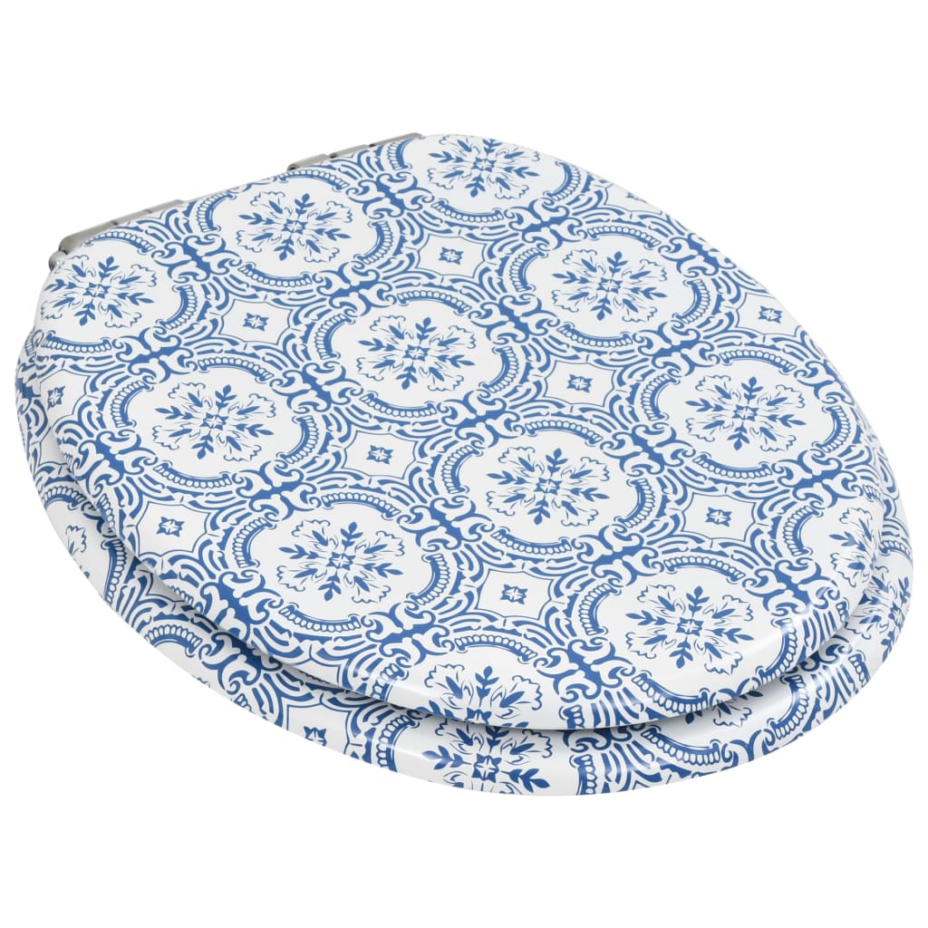 vidaXL Toiletbril met soft-close deksel porselein MDF - Image 3