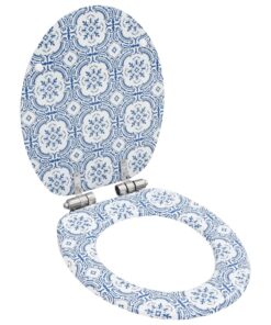 vidaXL Toiletbril met soft-close deksel porselein MDF