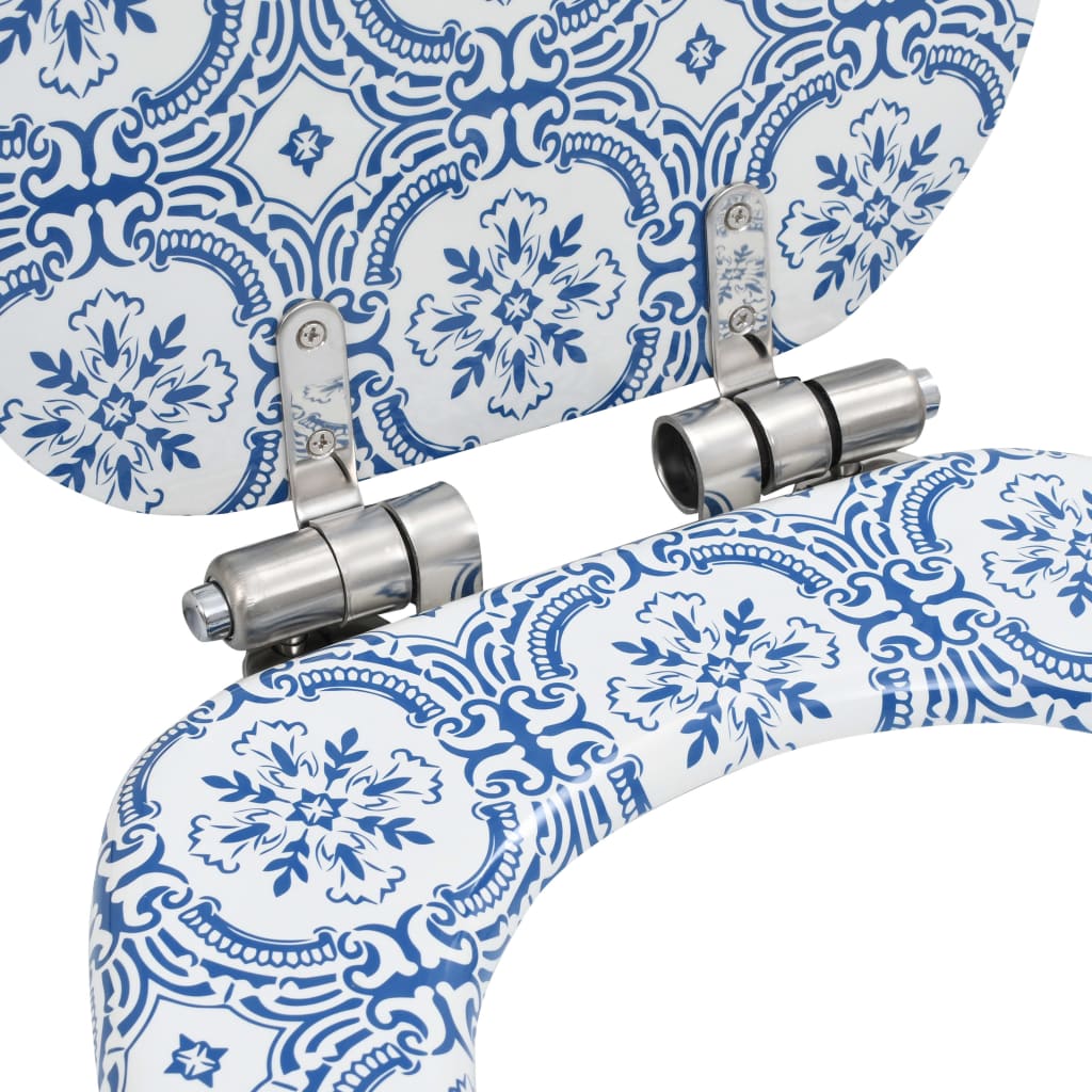 vidaXL Toiletbril met soft-close deksel porselein MDF - Image 6