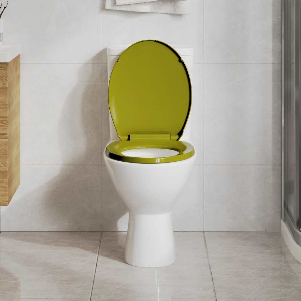 vidaXL Toiletbril soft-close ovaal groen - Afbeelding 3