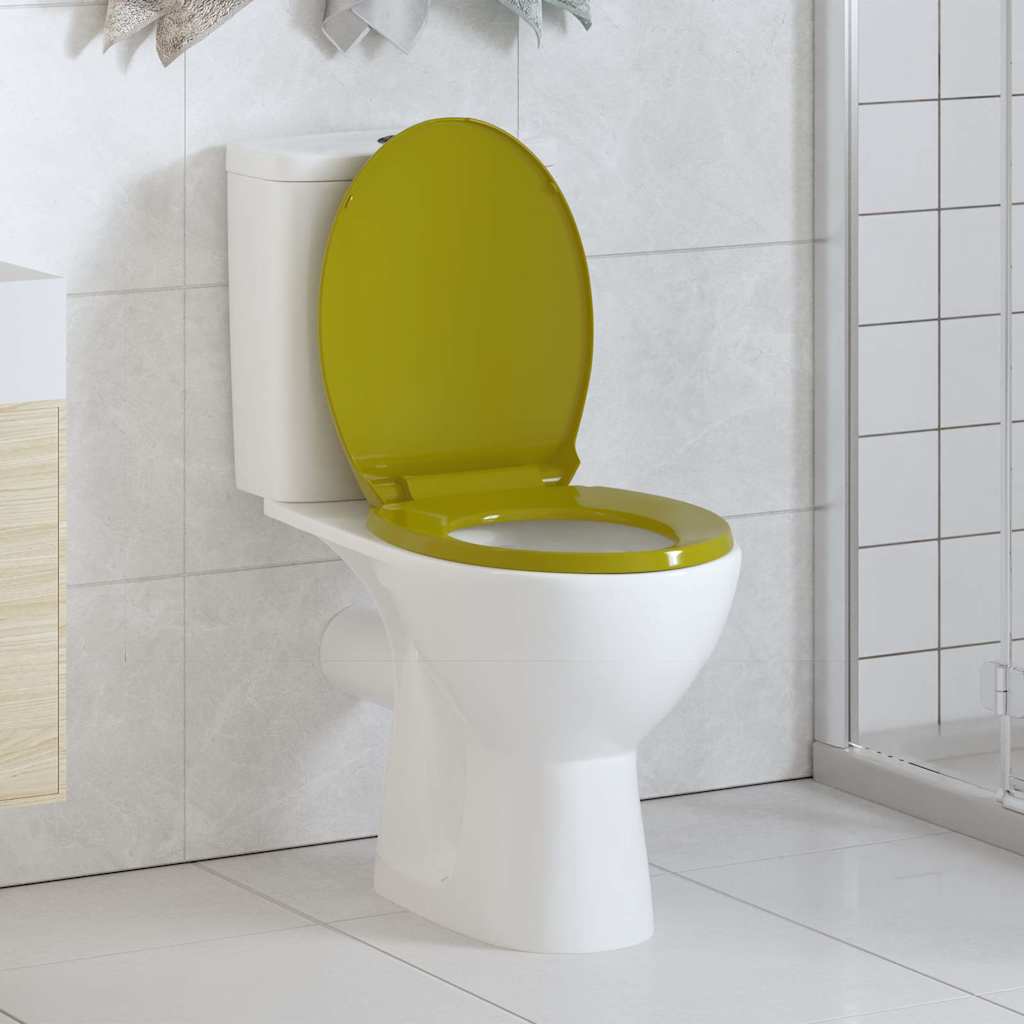 vidaXL Toiletbril soft-close ovaal groen