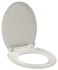 vidaXL Toiletbril soft-close ovaal lichtgrijs