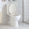 vidaXL Toiletbril soft-close ovaal lichtgrijs