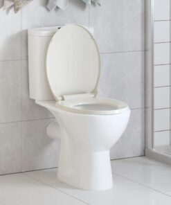 vidaXL Toiletbril soft-close ovaal lichtgrijs