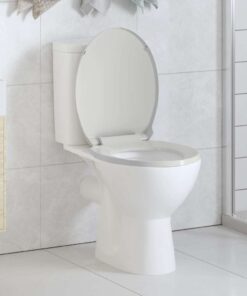 vidaXL Toiletbril soft-close ovaal wit