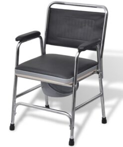 vidaXL Toiletstoel staal zwart