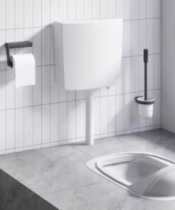 vidaXL Toiletstortbak met watertoevoer onderin 3/6 L wit