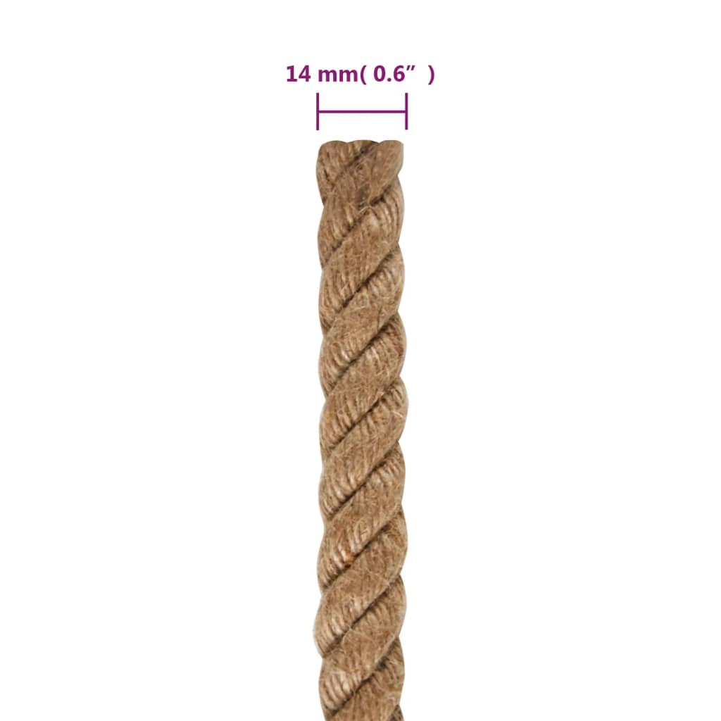 vidaXL Touw 14 mm 250 m 100% jute - Image 6