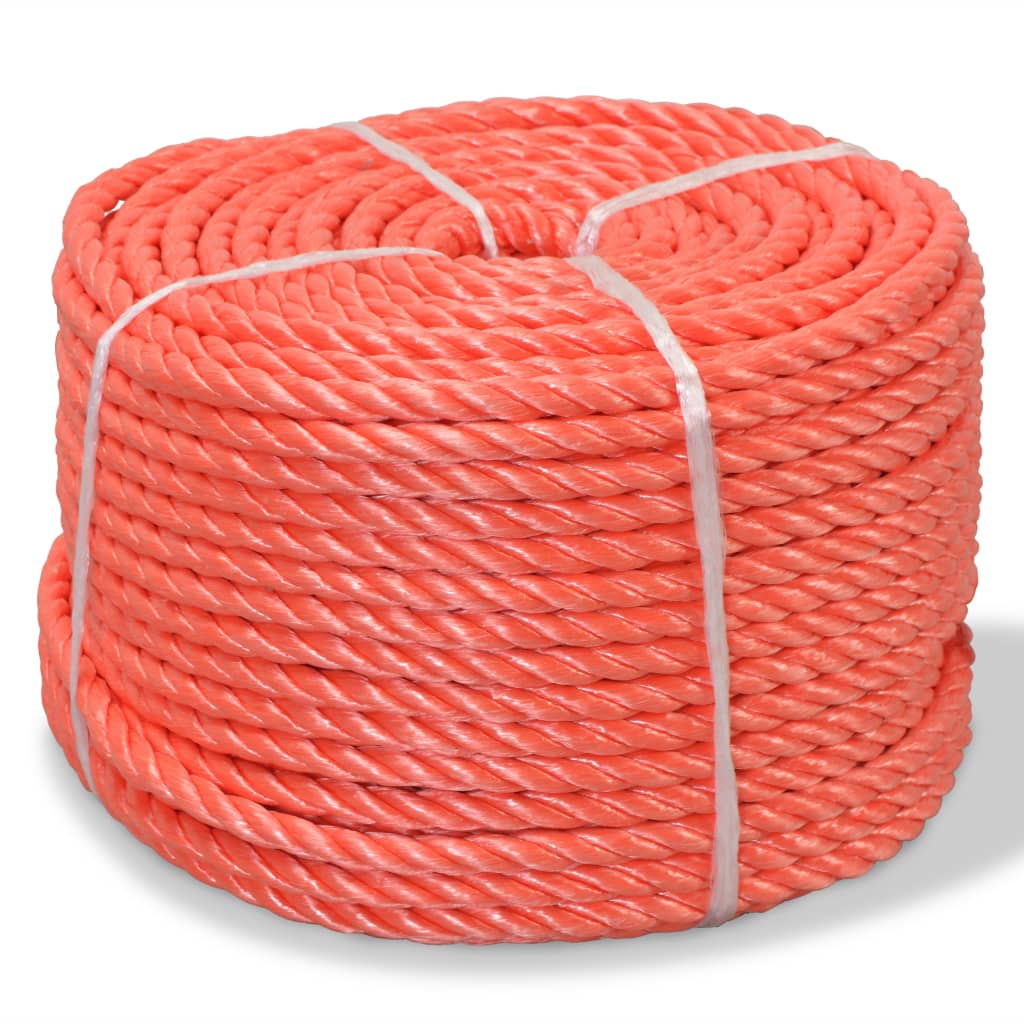 vidaXL Touw gedraaid 6 mm 500 m polypropyleen oranje
