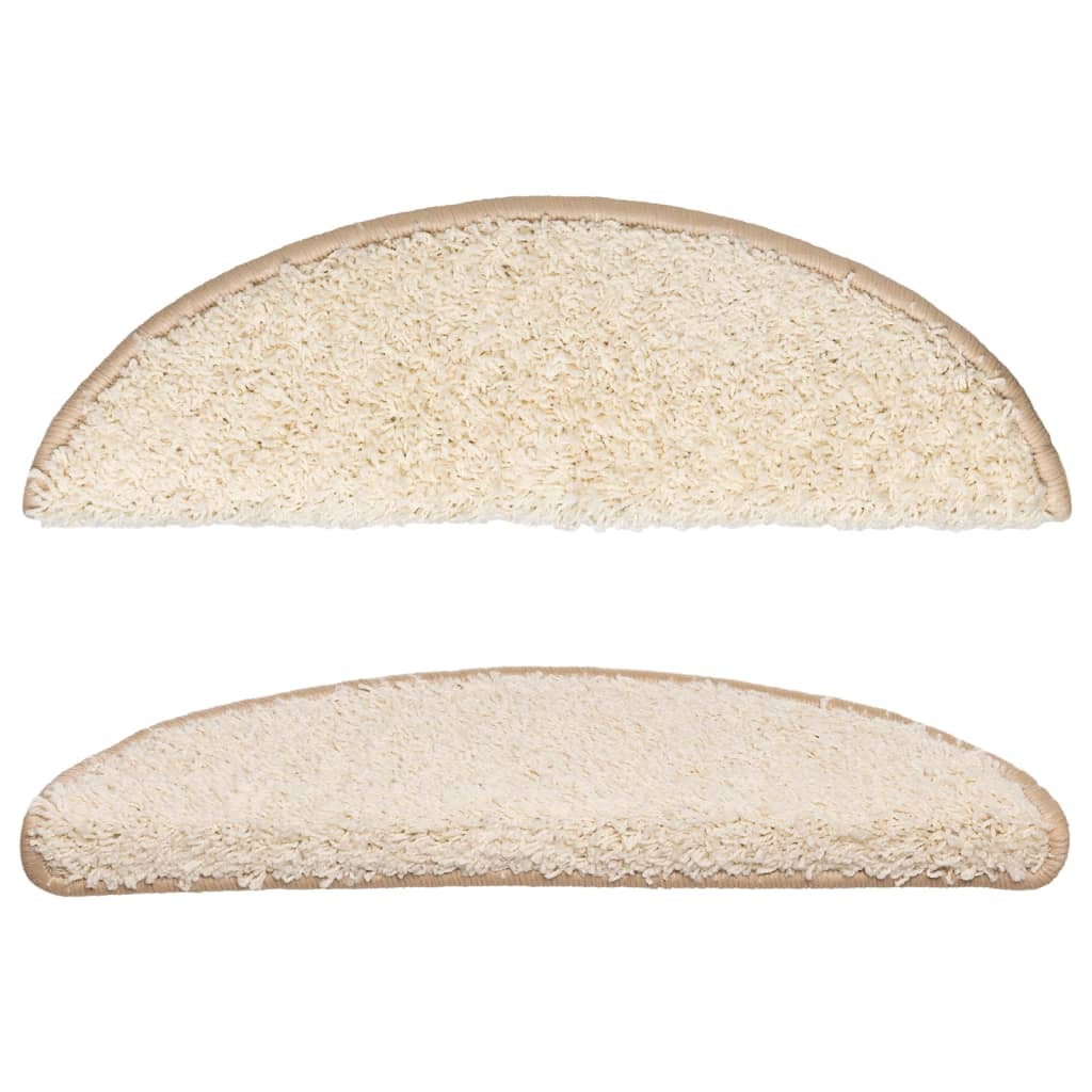 vidaXL Trapmatten 15 st 56x17x3 cm Crème Halfrond - Image 4