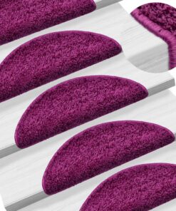 vidaXL Trapmatten 15 st 56x17x3 cm Violet Halfrond