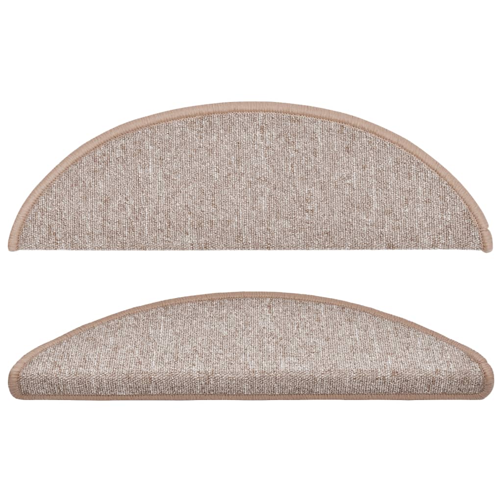 vidaXL Trapmatten 15 st 56x17x3 cm lichtbruin halfrond - Image 4