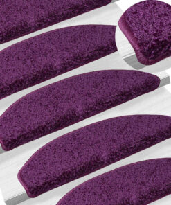 vidaXL Trapmatten 15 st 65x21x4 cm Violet Halfrond Groot
