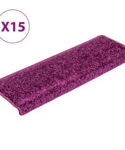 vidaXL Trapmatten 15 st 65x21x4 cm Violet Rechthoekige Rand