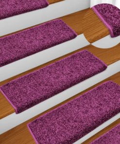 vidaXL Trapmatten 15 st 65x21x4 cm Violet Rechthoekige Rand