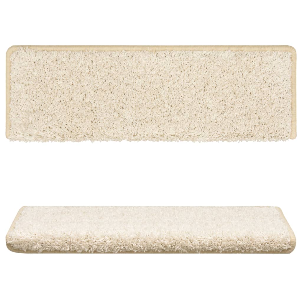 vidaXL Trapmatten 15 st 65x21x4 cm Wit Rechthoekige Rand - Image 3