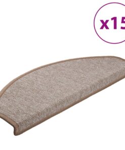 vidaXL Trapmatten 15 st 65x24x4 cm Lichtbruin Halfrond Groot