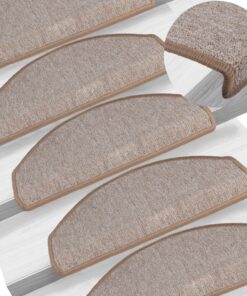 vidaXL Trapmatten 15 st 65x24x4 cm Lichtbruin Halfrond Groot