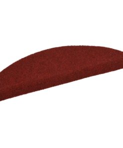 vidaXL Trapmatten Zelfklevend 15 stuks 56x17x3 cm Bordeaux Rood Halfrond