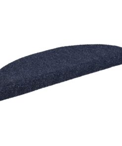 vidaXL Trapmatten Zelfklevend 15 stuks 65x21x4 cm Blauw Halfrond Groot