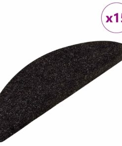 vidaXL Trapmatten zelfklevend 15 st 56x17x3 cm antracietkleurig