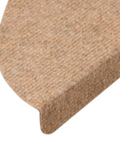 vidaXL Trapmatten zelfklevend 15 st 56x17x3 cm beige